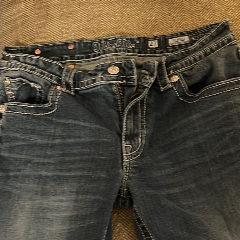 Miss Me Capris with Decorative Stitching - Picture 2 of 3